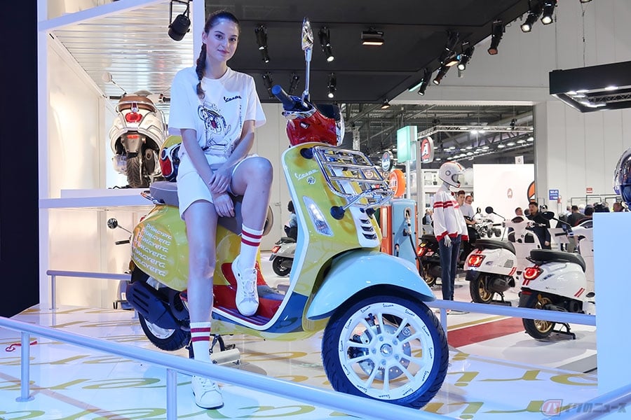 ベスパの特別仕様車 目にも楽しい色彩豊かなイタリアンスクーター続々登場 Eicma19 バイクのニュース