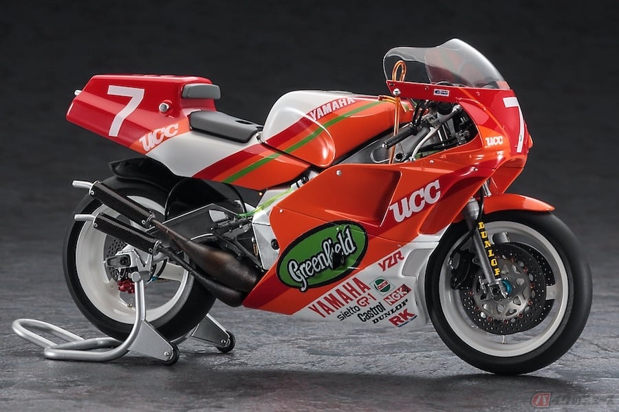 1989年全日本ロードレース選手権500ccクラスで片山信二選手が駆ったUCCカラーYZR500をリアルに再現し発売