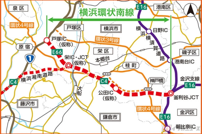 圏央道「C4」の開通はいつ? 神奈川県区間で事業中のルートと完成予想図とは
