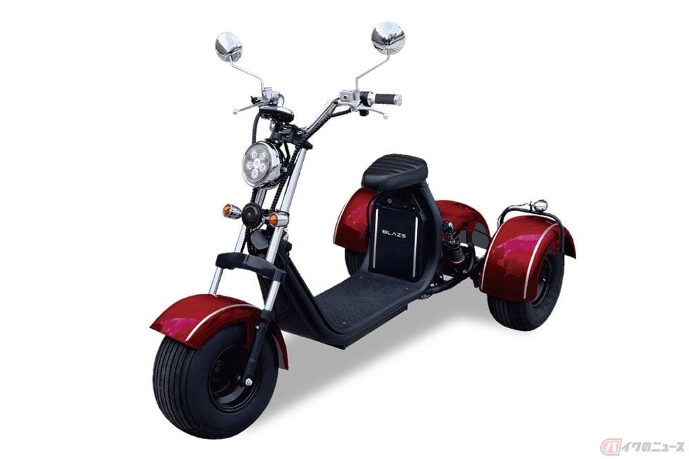 普通免許で乗れる ブレイズ Evトライク 限定10台の特別仕様車が登場 バイクのニュース 普通免許で乗れる ブレイズ Evトライク 限定10台の特別仕様車が登場 バイクのニュース