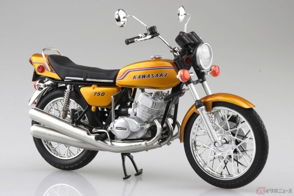 カワサキ空冷2スト3気筒 ナナハン 750ss Mach Iv が1 12スケールで新登場 バイクのニュース カワサキ空冷2スト3気筒 ナナハン 750ss Mach Iv が1 12スケールで新登場 バイクのニュース