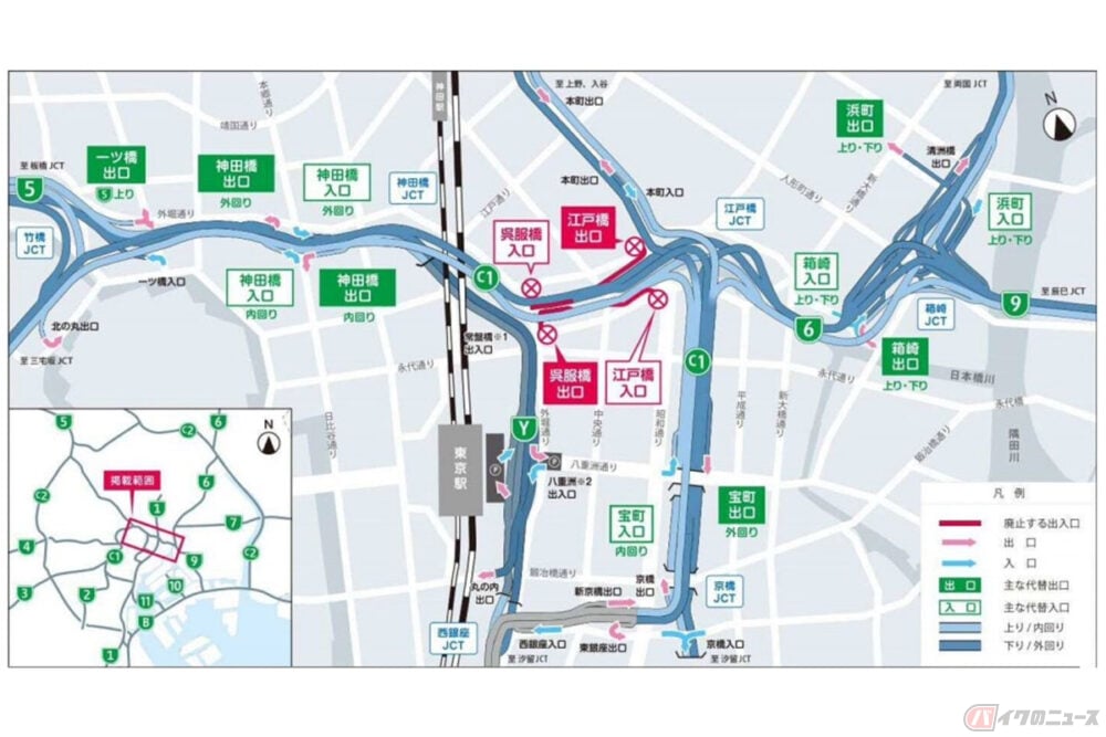 首都高速都心環状線 呉服橋出入口 江戸橋出入口を21年5月10日に廃止 記事詳細 Infoseekニュース 首都高速都心環状線 呉服橋出入口 江戸橋出入口を21年5月10日に廃止 記事詳細 Infoseekニュース