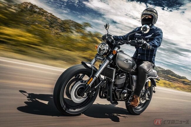 Gpx レジェンド250ツイン 最新モデル登場 ハンドルやカラーリングの変更でよりクラシカルなルックスに バイクのニュース Gpx レジェンド250ツイン 最新モデル登場 ハンドルやカラーリングの変更でよりクラシカルなルックスに バイクのニュース