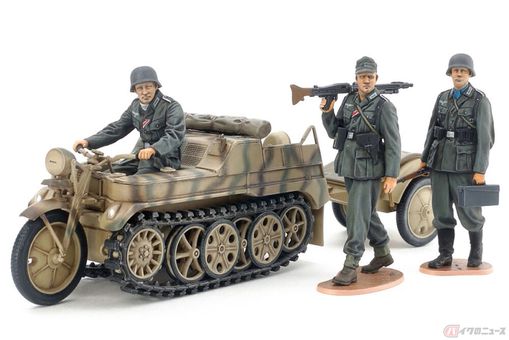 前輪とハンドルだけバイク のハーフトラック タミヤ1 35スケールプラモデル ケッテンクラート 発売 バイクのニュース 前輪とハンドルだけバイク のハーフトラック タミヤ1 35スケールプラモデル ケッテンクラート 発売 バイクのニュース