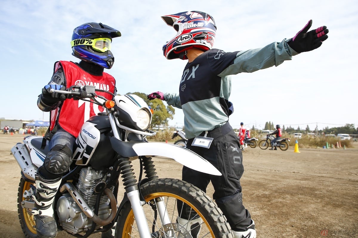 ライディングフォームを確認した後はいよいよレッスンスタートです!