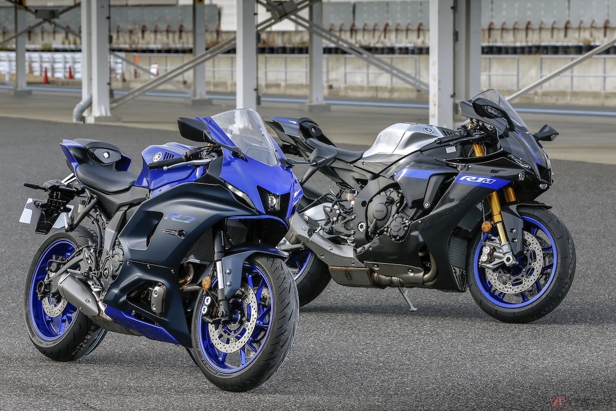 『YZF-R7』は最新の『YZF-R1』や『YZF-R6』と共通の「R-DNA」デザインを継承