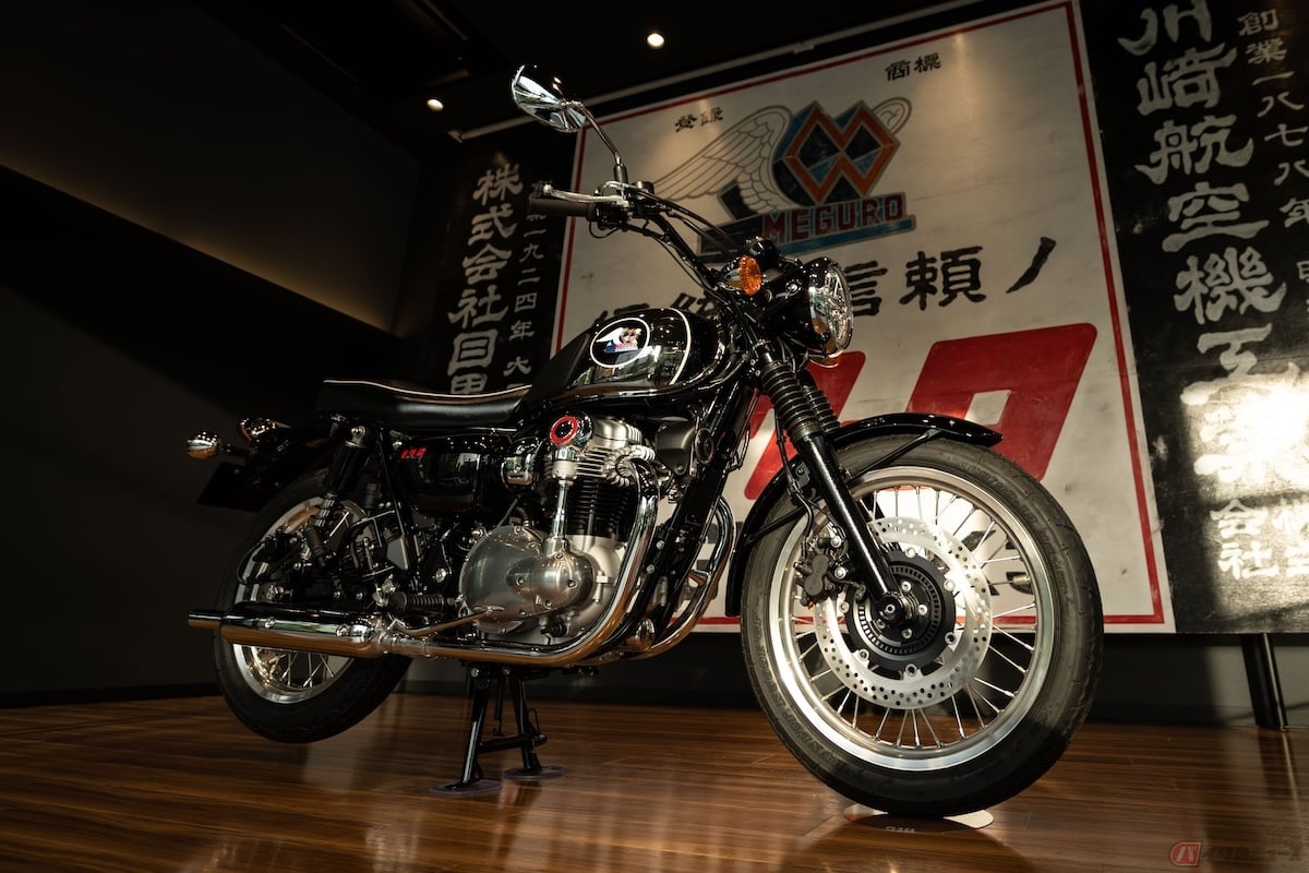 「W800」のフレームやエンジンなどのパーツが共通の「メグロ K3」