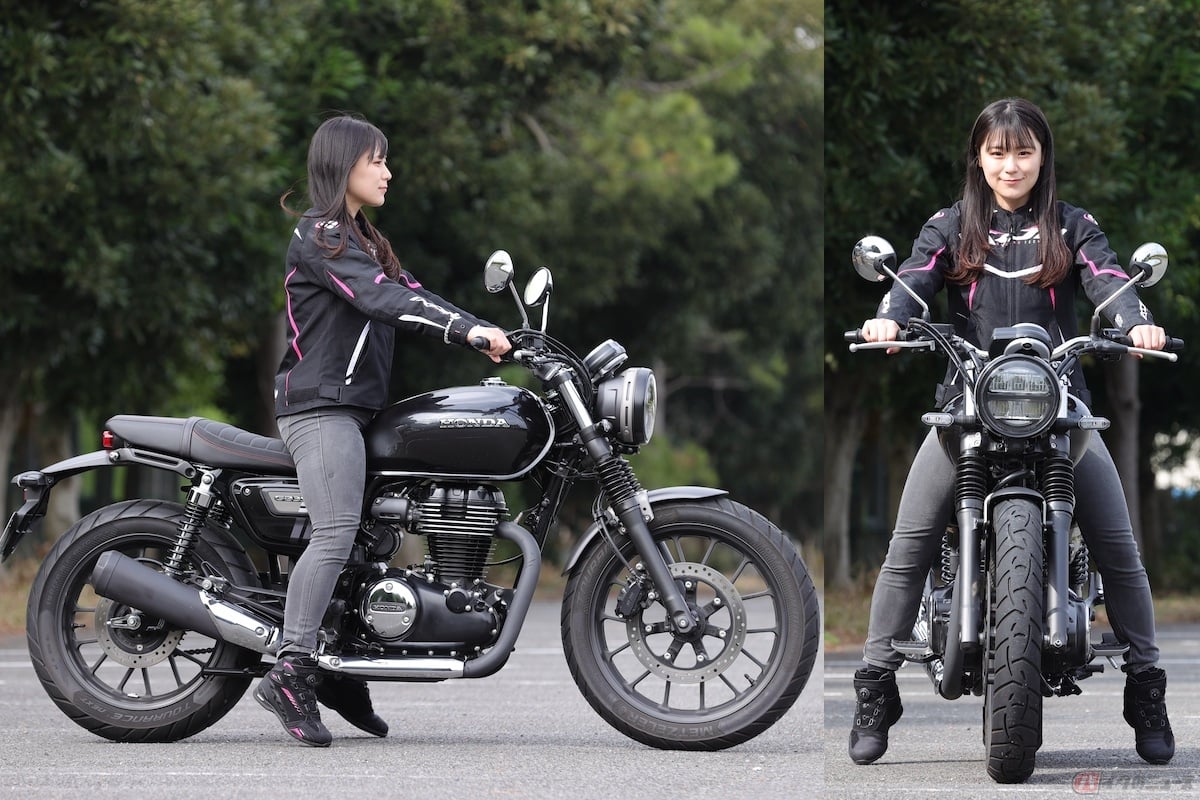 シート高は800mmで足付きは私(158cm)の指先が全部着くくらい