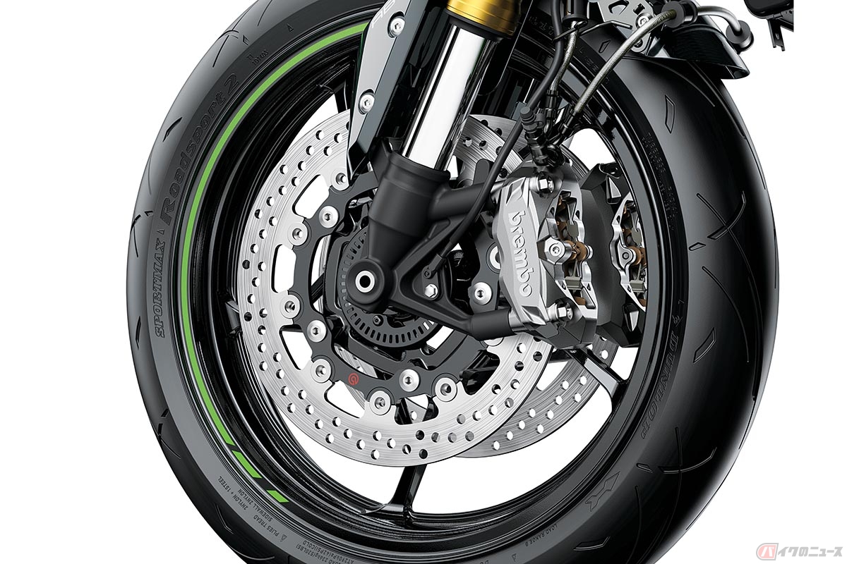 カワサキ「Z900」の上級グレードモデル「Z900 SE」に装備されたブレンボ製ブレーキキャリパー