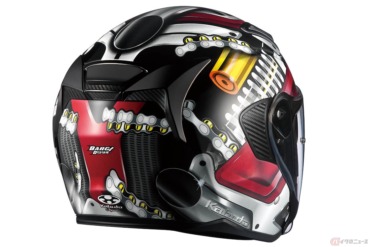 オージーケーカブト「EXCEED」のNEWグラフィック「EXCEED MACHINE」のバックデザイン