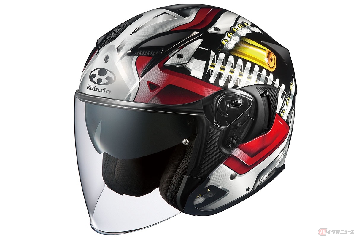 オージーケーカブト「EXCEED」のNEWグラフィック「EXCEED MACHINE」のフロントデザイン