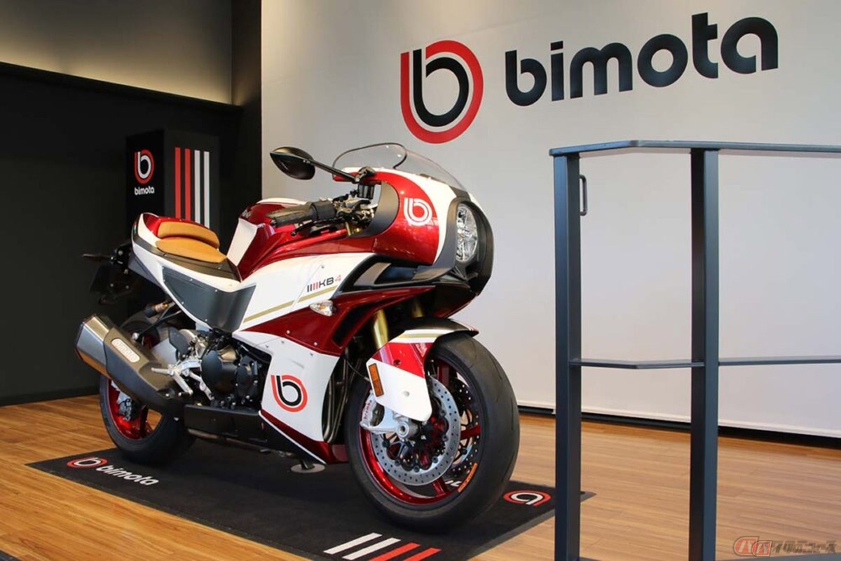 カワサキ製エンジンを搭載したビモータ「KB4」