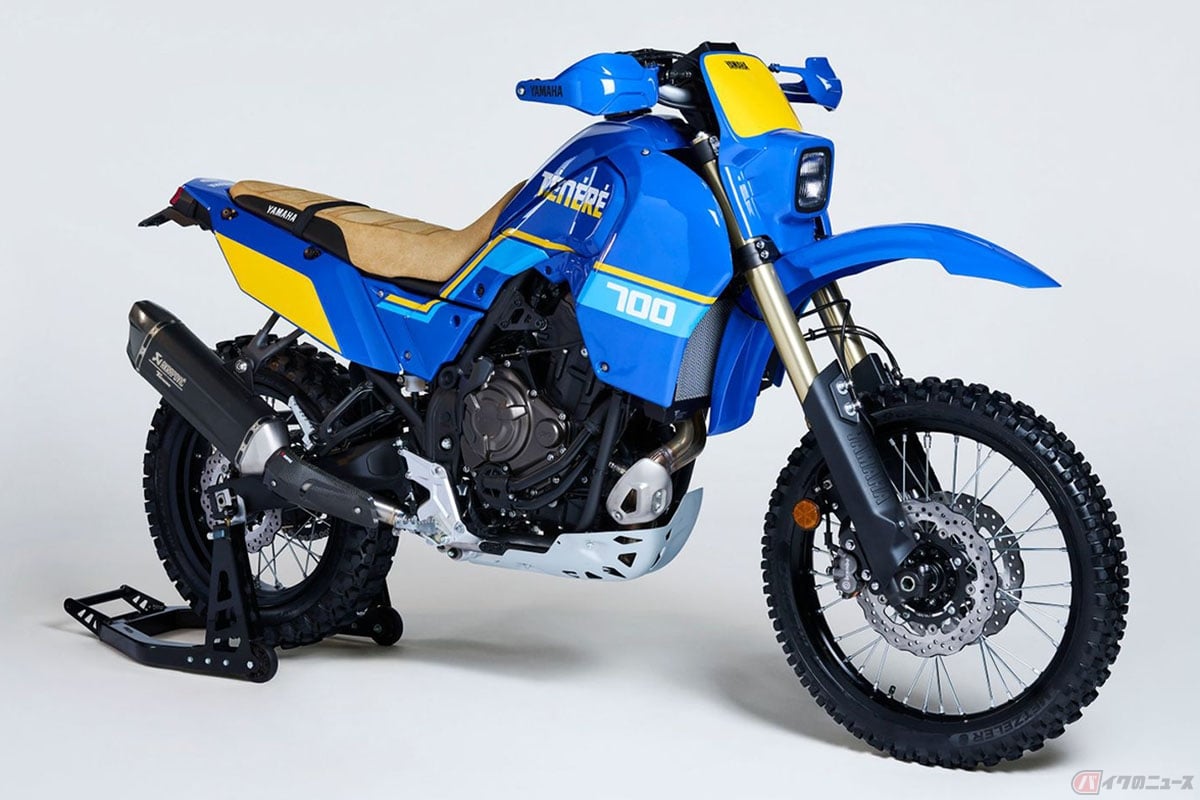 Crispy Clubの外装キット「Kit Tenere 700」を装備したヤマハ「Tenere(テネレ)700」。往年の「XT600 Tenere」のスタイルをボルトオンで実現しています