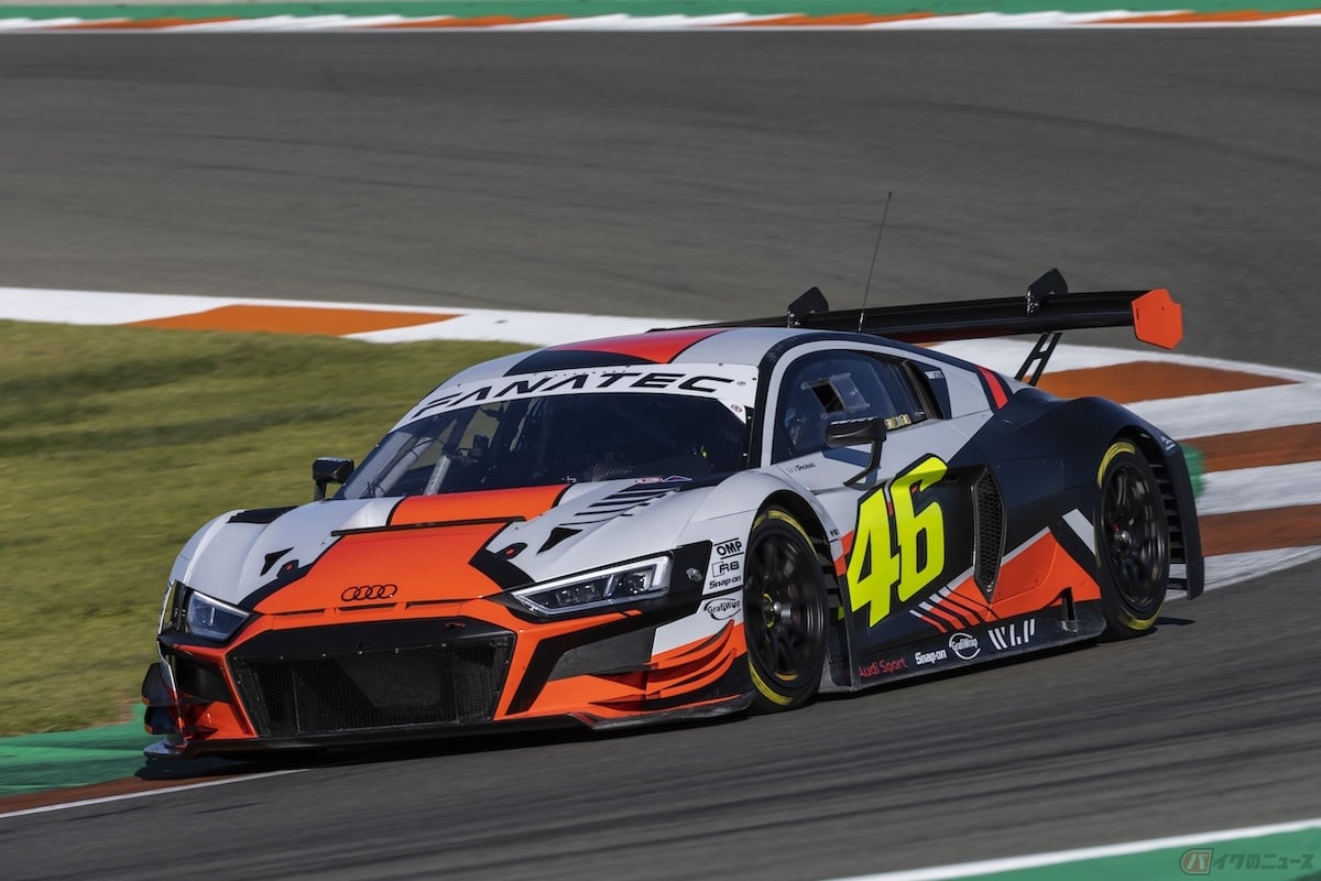 ゼッケン46番の「Audi R8 LMS」でレースに参戦