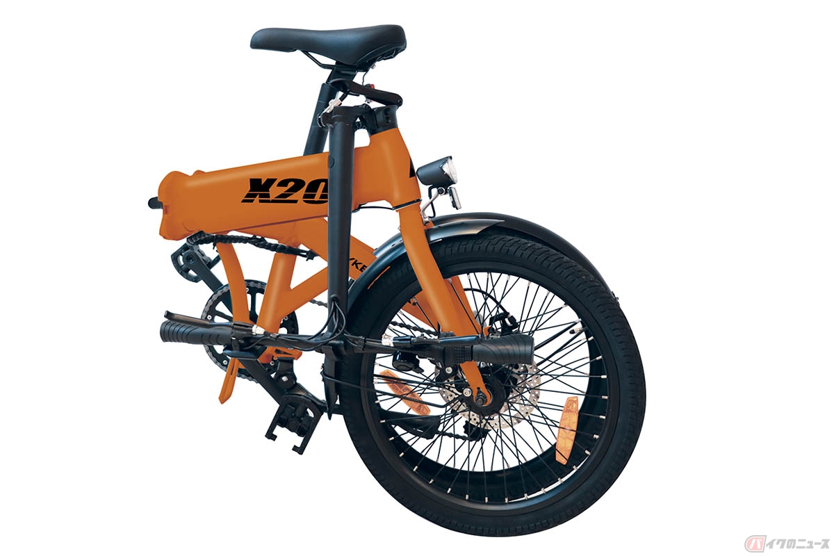 PYKES PEAKの電動アシスト自転車「X20」。3ステップで折りたたむことが可能です