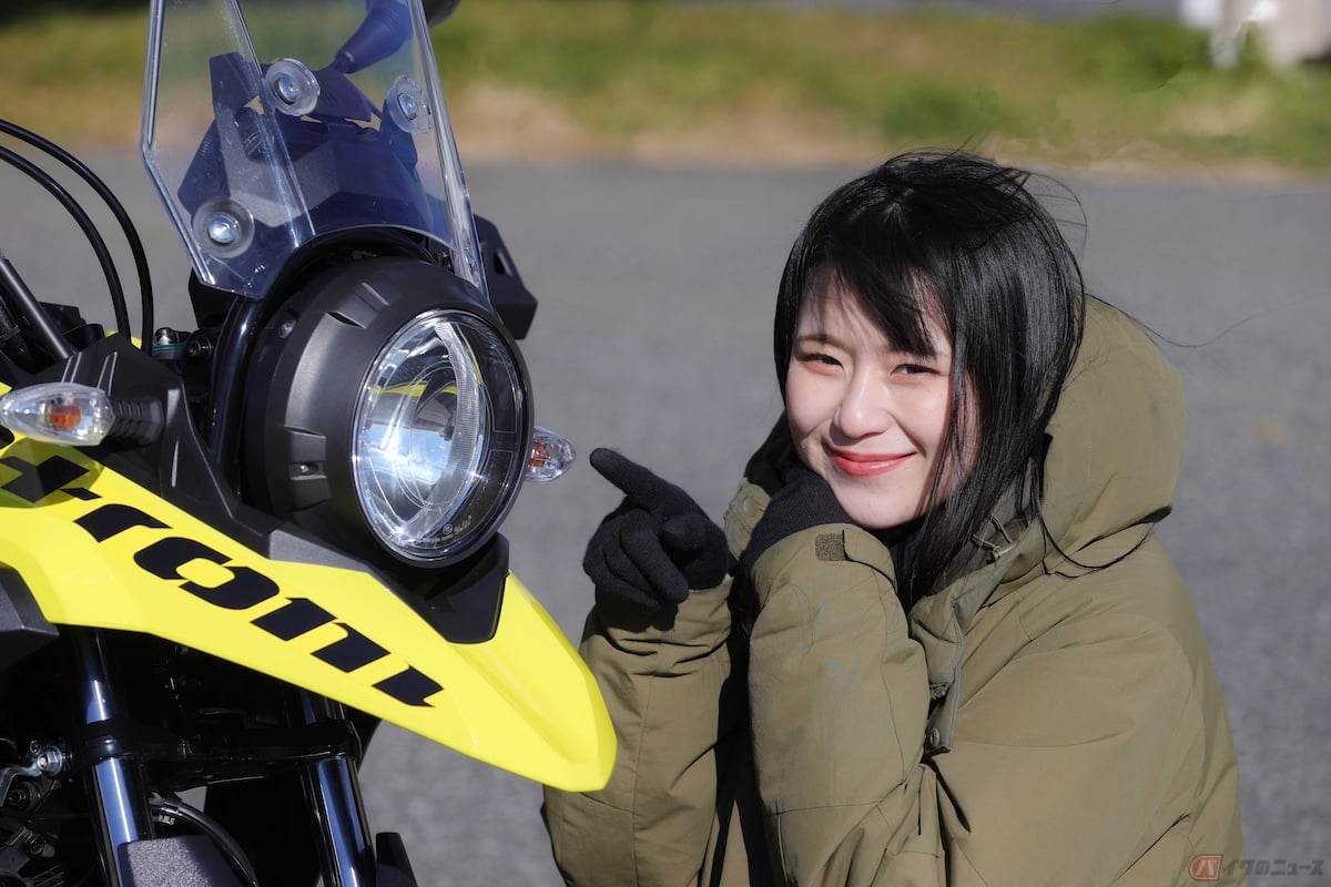 Vストローム250のヘッドライトのデザインは懐中電灯みたい