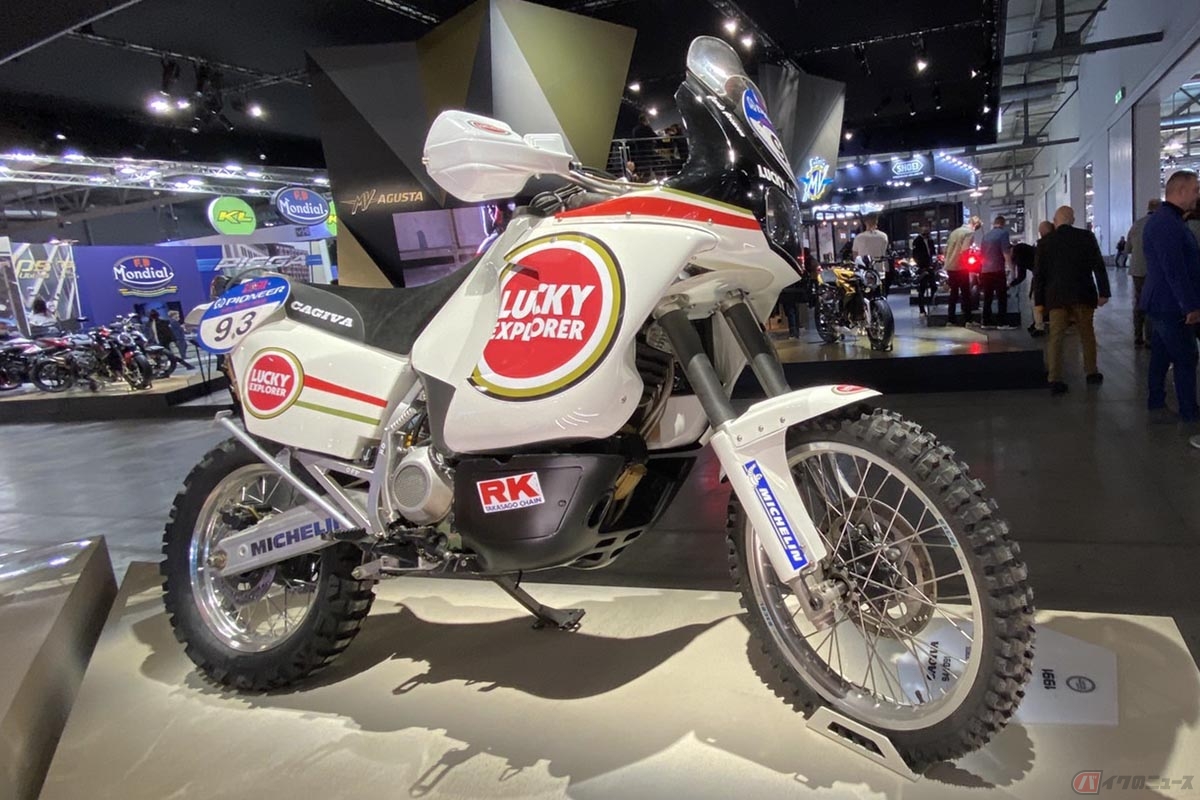 MVアグスタの新型アドベンチャー「Lucky Explorer」シリーズのイメージソースとなったカジバ・エレファント