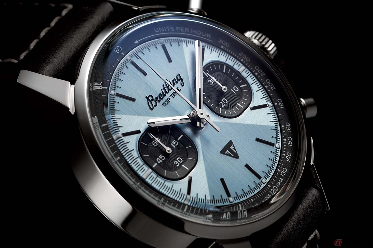 トライアンフ×ブライトリングの限定車「SPEED TWIN BREITLING」のオーナーが購入できるブライトリング「トップ タイム トライアンフ」