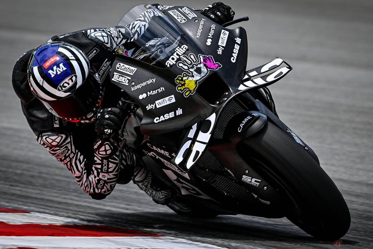 MotoGP 2022年シーズン最初の公式タイム初日に最速タイムをマークしたアレイシ・エスパルガロ選手(アプリリア・レーシング)