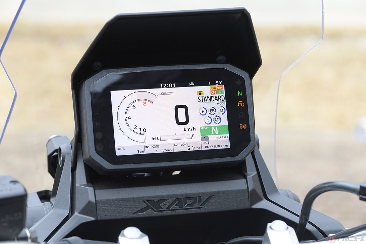 ホンダの大型クロスオーバーモデル「X-ADV」のメーター