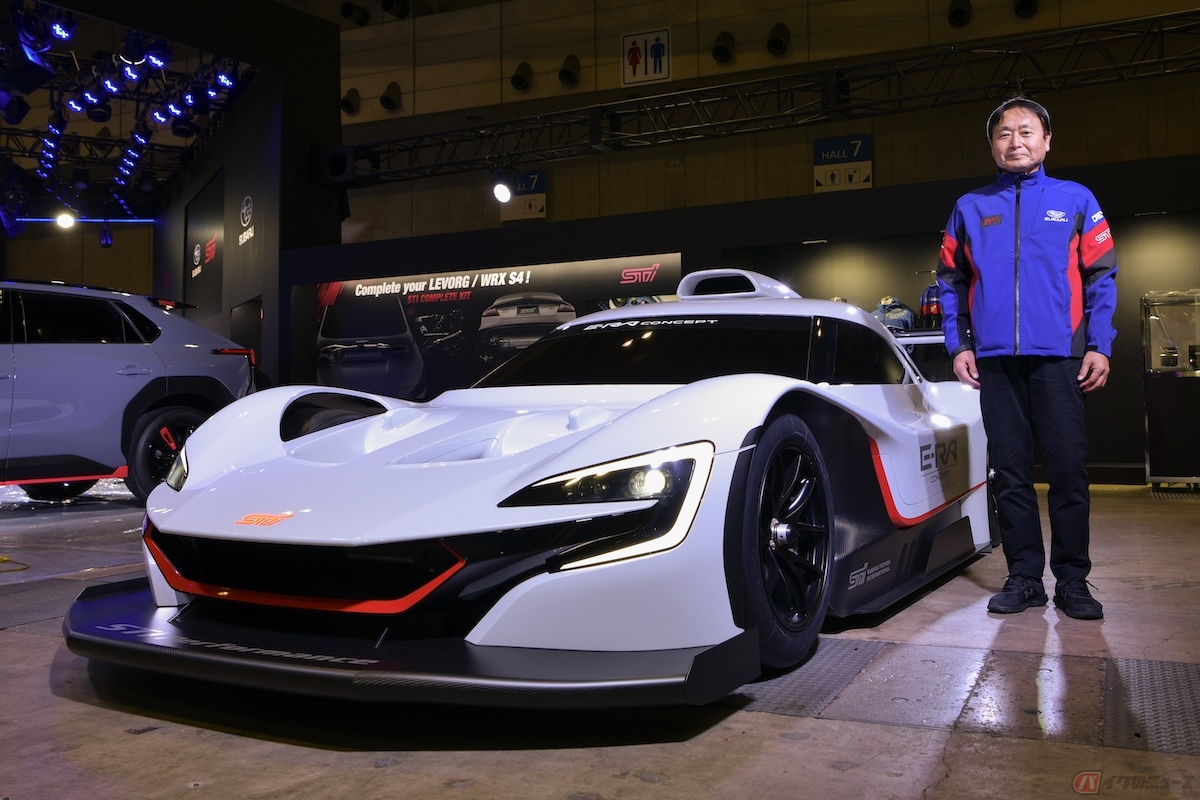 東京オートサロン2022で発表されたコンセプトモデル「STI E-RA CONCEPT」と森宏志さん