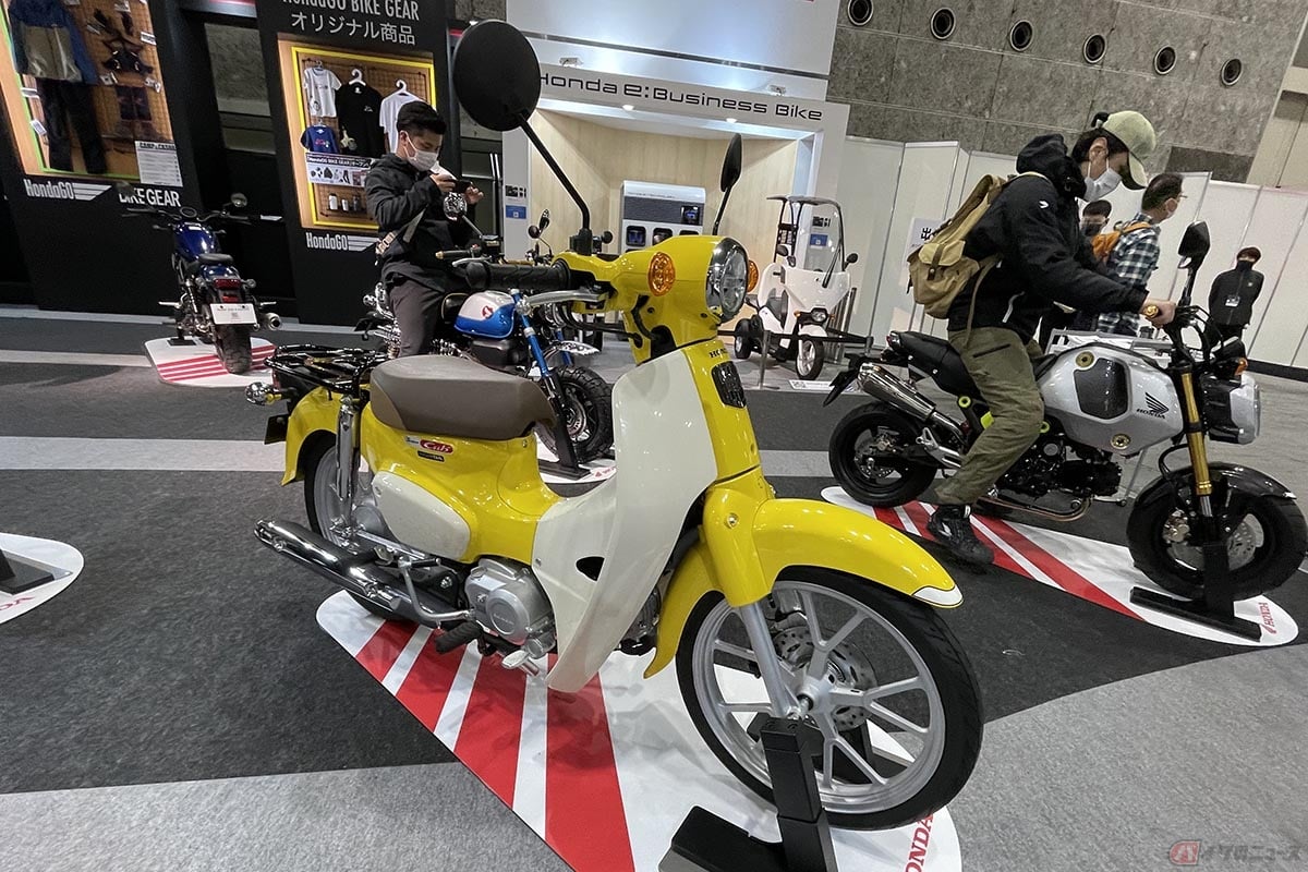 ホンダ新型 スーパーカブ110 キャストホイール ディスクブレーキを備えた最新モデルを大阪モーターサイクルショーで公開 バイクのニュース ホンダ新型 スーパーカブ110 キャストホイール ディスクブレーキを備えた最新モデルを大阪モーターサイクルショーで公開 バイクのニュース
