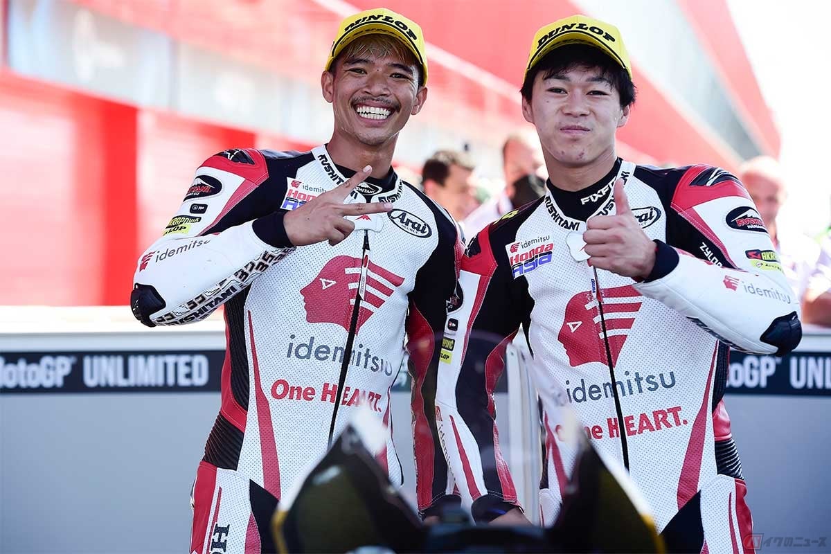 チームメイトのチャントラ選手も2位表彰台獲得。チャントラ選手は前戦インドネシアGPで優勝している