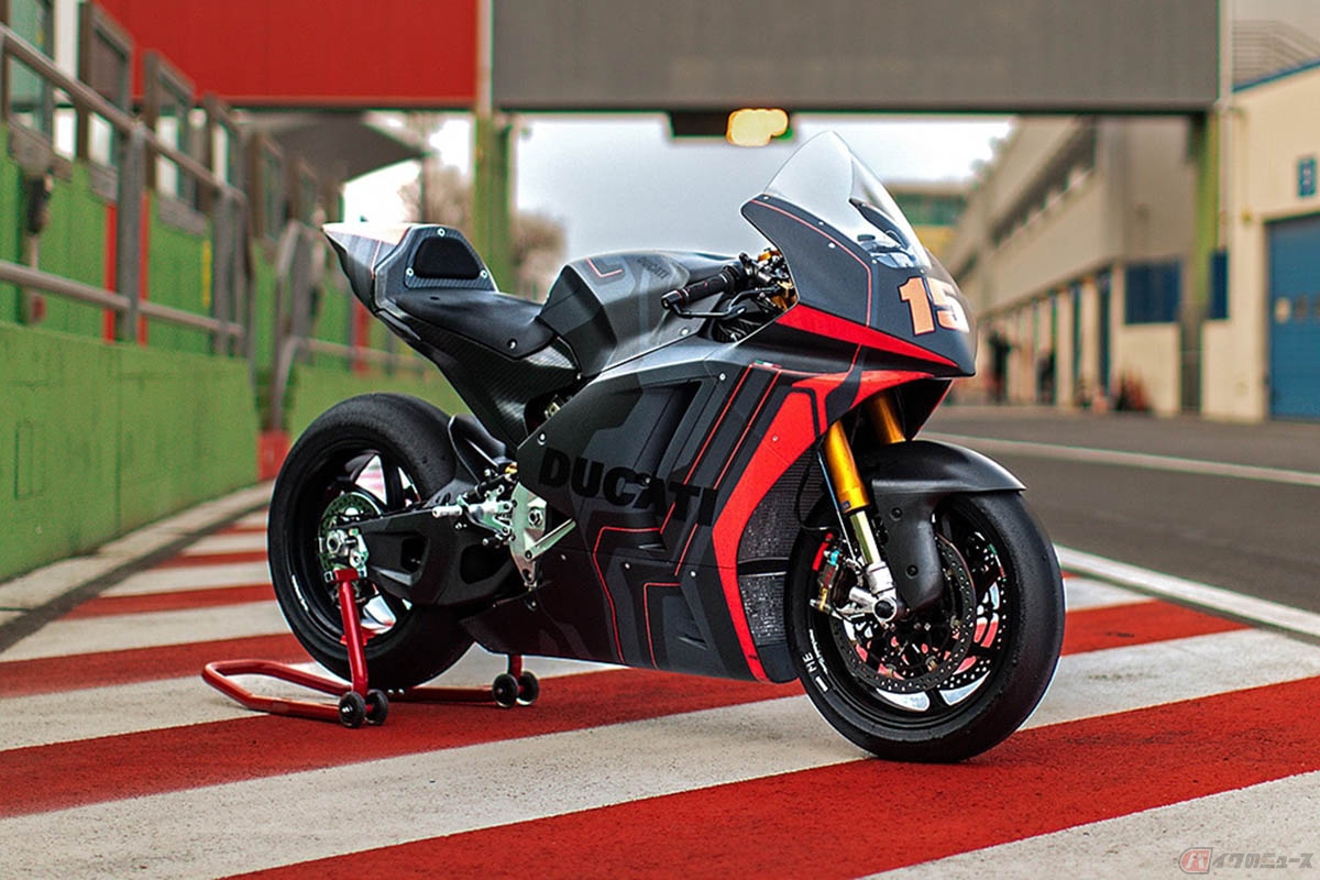 ドゥカティが開発中のMoto Eクラス用の電動バイク