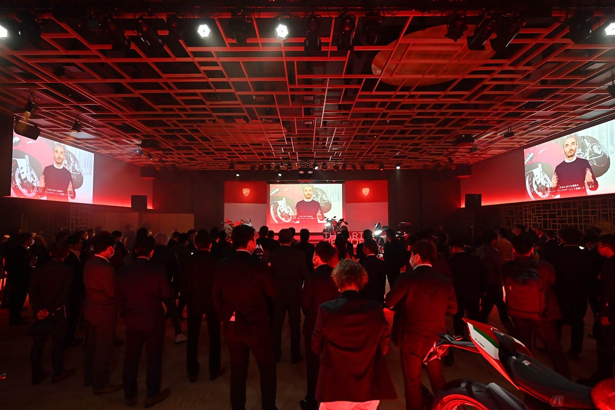 八芳園で行われたレセプションパーティー Ducati Brand Night「The Art of Performance」の様子