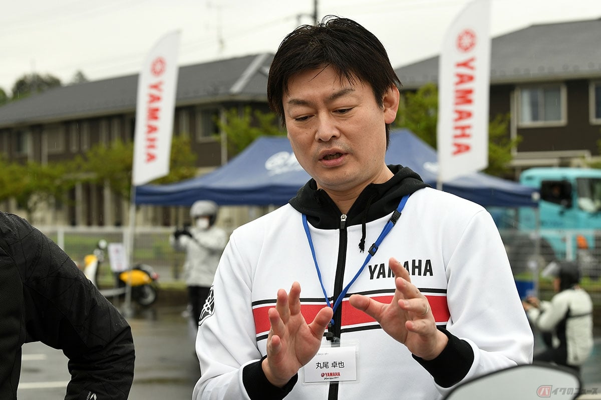 開発責任者の丸尾卓也さん(ヤマハ発動機PF車両開発統括部CV開発部EM設計G)