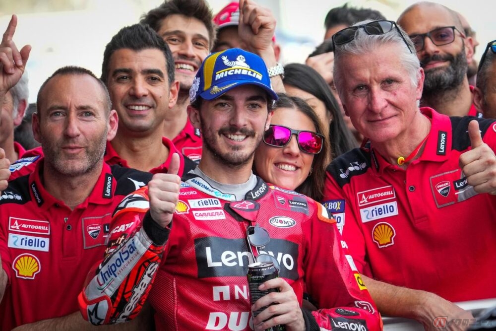 2022MotoGP第6戦スペインGPで優勝したフランセスコ・バニャイア選手（ドゥカティ・レノボ・チーム）