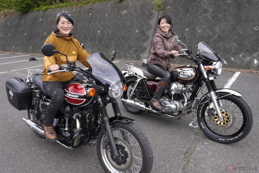 『W800』や『W650』に乗る女性ラーダーもミーティングに参加