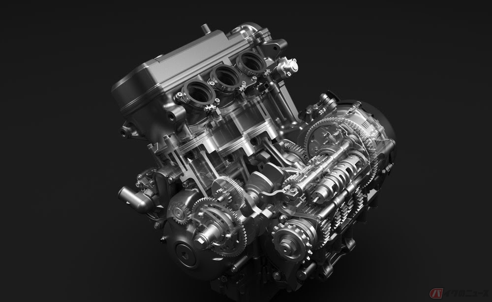 フルモデルチェンジしたヤマハ「XSR900」に搭載される排気量888ccの3気筒エンジン