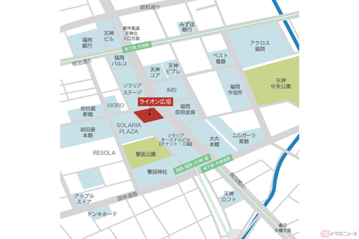 「スズキモーターサイクルコレクション2022」が開催される福岡のソラリアターミナルビル