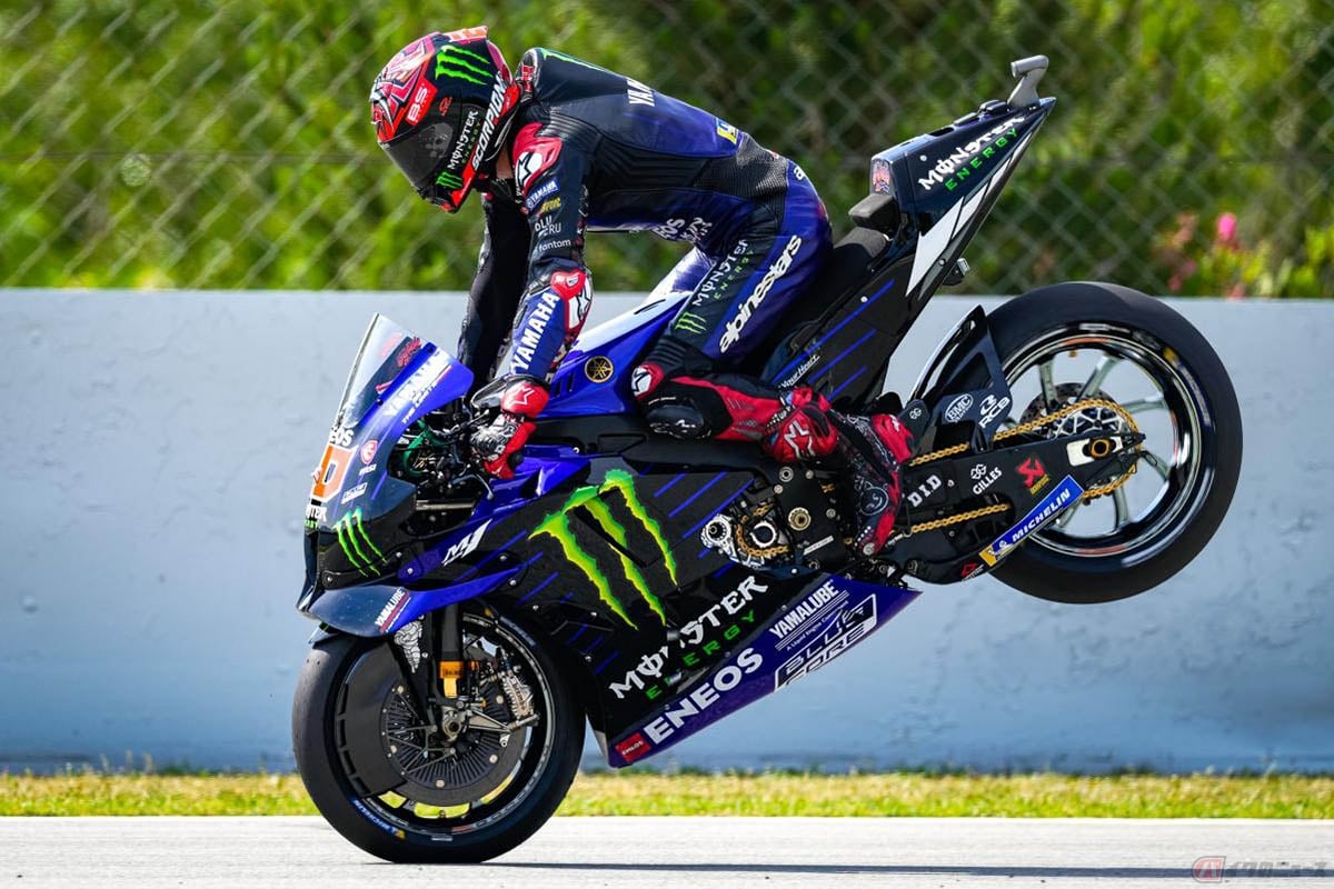 2022MotoGP第9戦カタルーニャGPで独走優勝を果たしたファビオ・クアルタラロ選手(モンスターエナジー・ヤマハMotoGP)