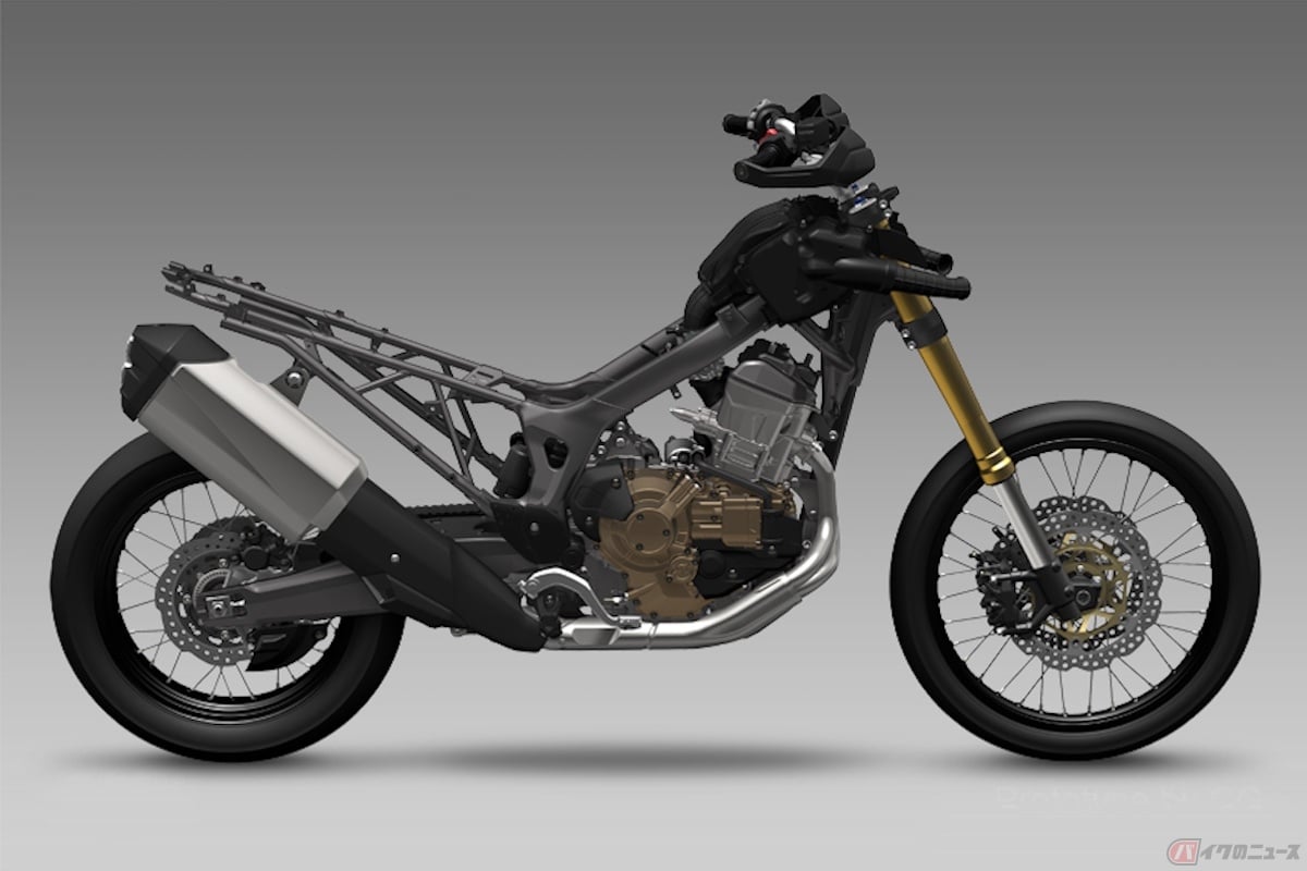 セミダブルクレードルフレームを採用するホンダのアドベンチャーモデル「CRF1000L Africa Twin」