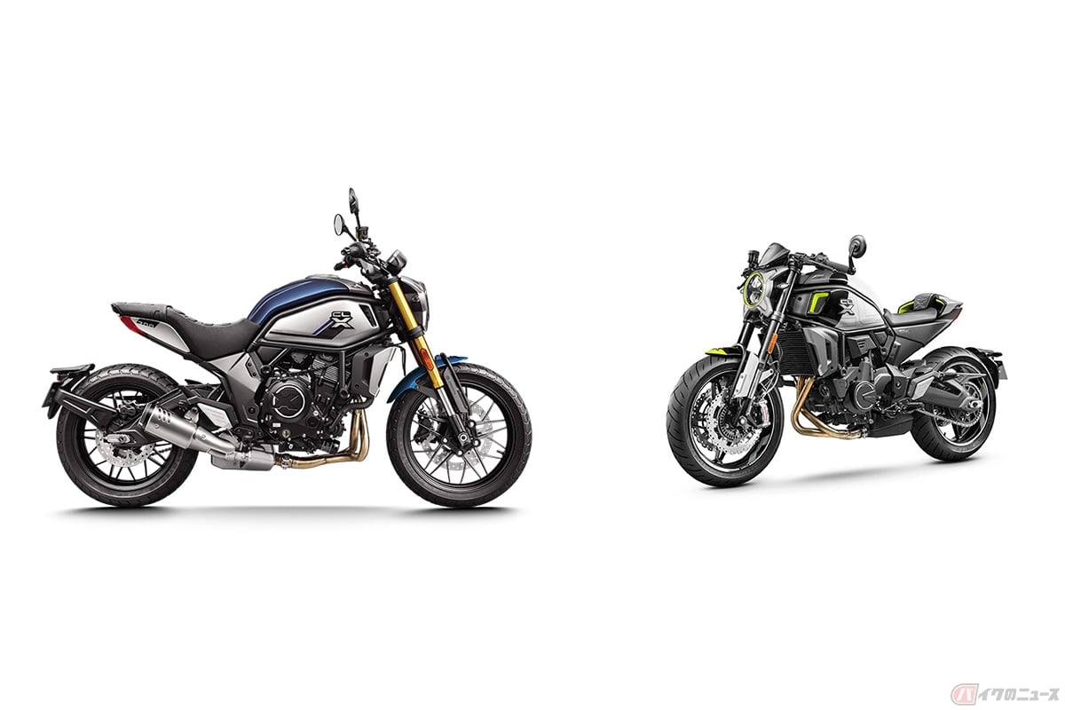 左からCFMOTO「700CL-X Heritage」、「700CL-X Sport」