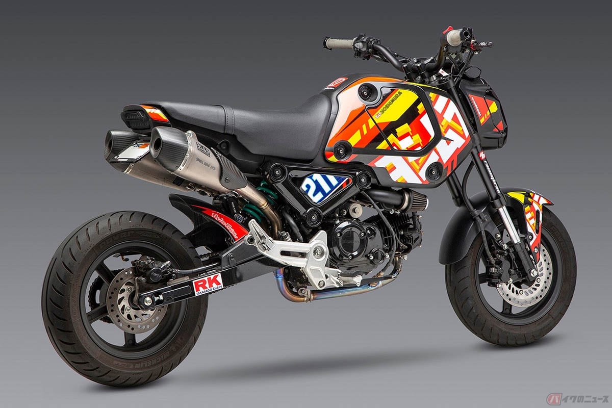 USヨシムラのグラフィックキット「P7 TLD」を装着したホンダ「グロム」