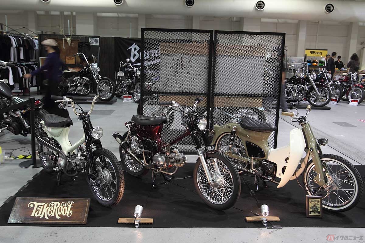 主軸となるハーレーのほか、国産車や小排気量車をベースにしたカスタムバイクも展示されます