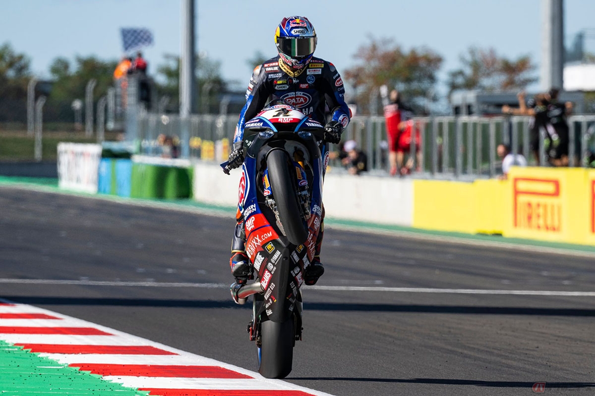 ランキング2位に浮上したトプラク・ラズガットリオグル選手(Pata Yamaha with Brixx WorldSBK)