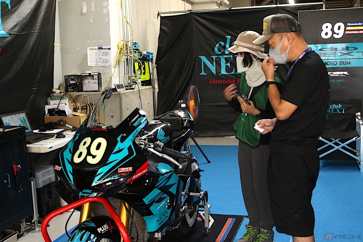 気になるチームの『CLUB NEXT & Honda Dream』では自分でご挨拶をして取材を行いました