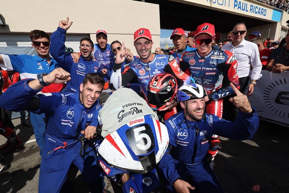  2022 FIM世界耐久ロードレース選手権で年間チャンピオンに輝いた「F.C.C. TSR Honda France」