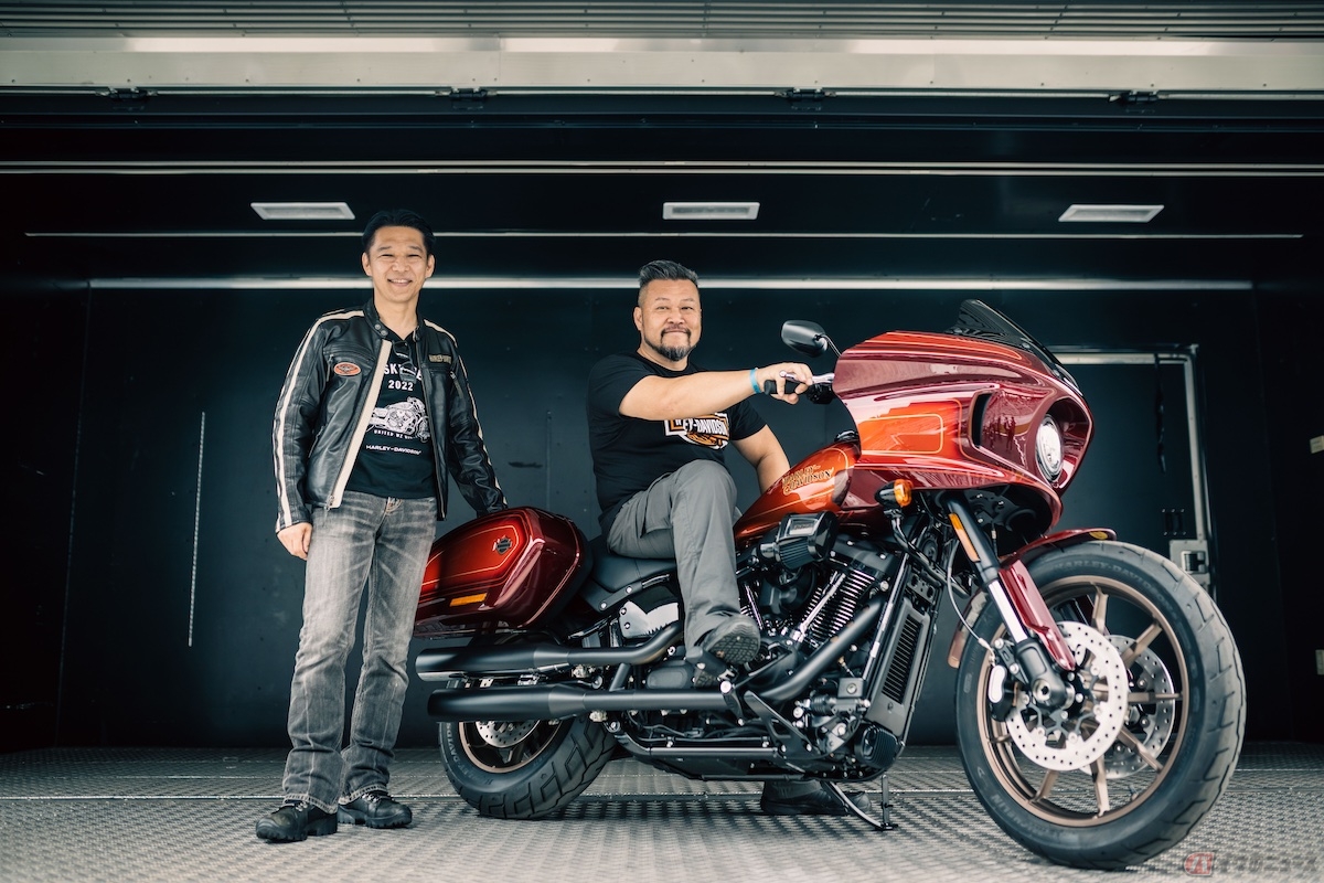ハーレーダビッドソンジャパン野田社長とH-D社リードデザイナーであるダイス長尾さんによる『ローライダー エルディアブロ』のジャパンプレミア