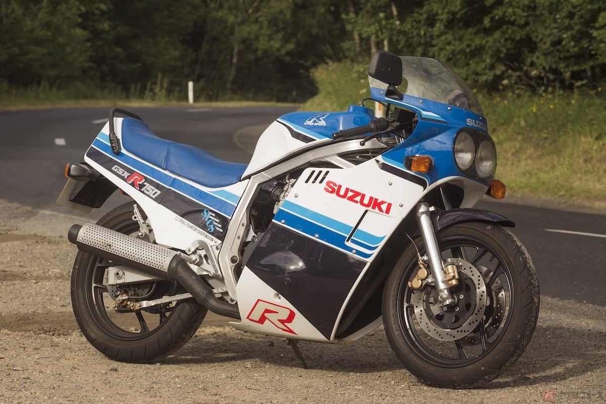 エアロフルカウルを装備し、精悍なレーサー風スタイルとして発売された「GSX-R750」