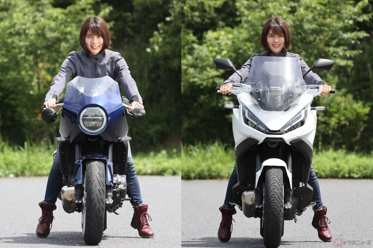 『NT1100』と『HAWK11』のにシート高は同じ820mm