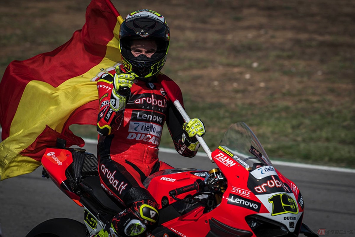 ランキングトップにたつアルバロ・バウティスタ選手（Aruba.it Racing – Ducati）