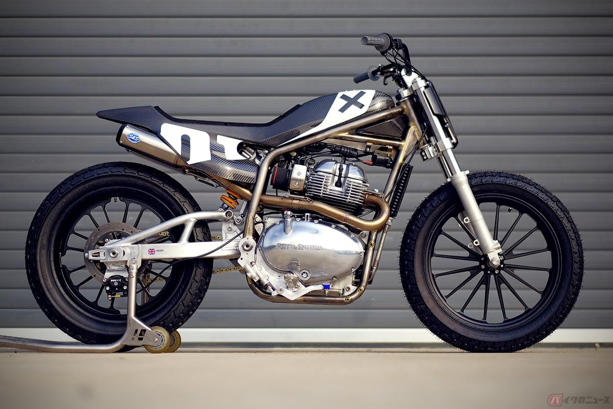 ロイヤルエンフィールドがアメリカのフラットトラック選手権で使用する「Twins FT by Royal Enfield」