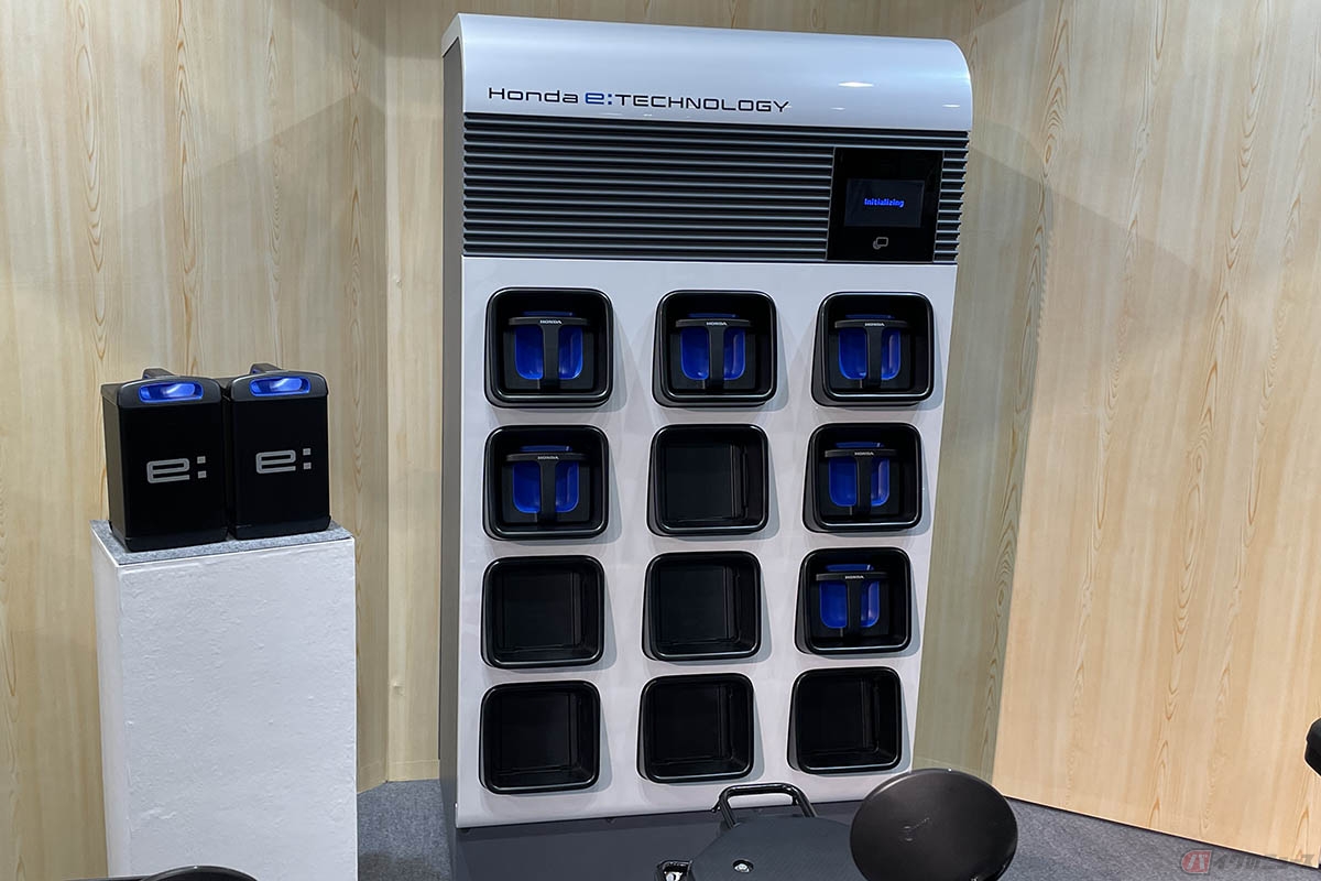 ホンダのバッテリー交換ステーション「Honda Power Pack Exchanger e:(パワーパックエクスチェンジャーイー)」
