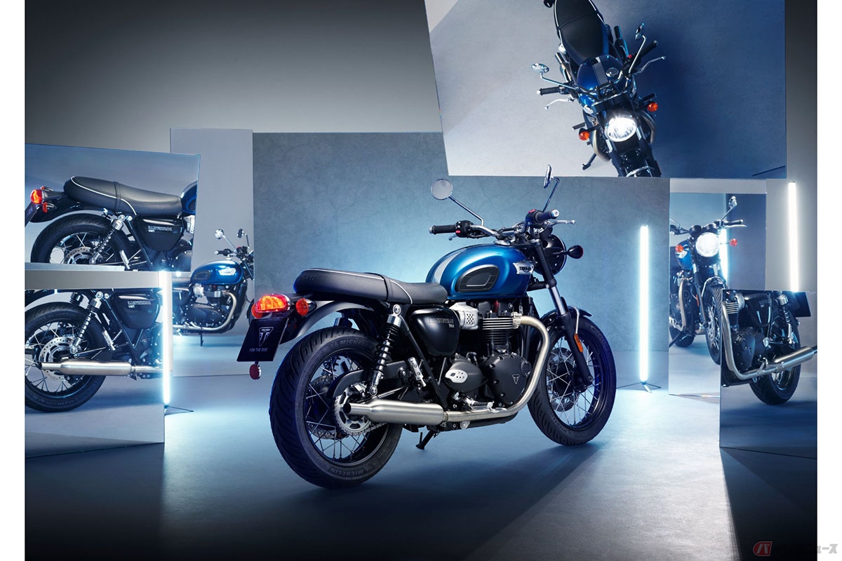 TRIUMPH スラクストン 900 タンク 黒 ストライプデザイン 