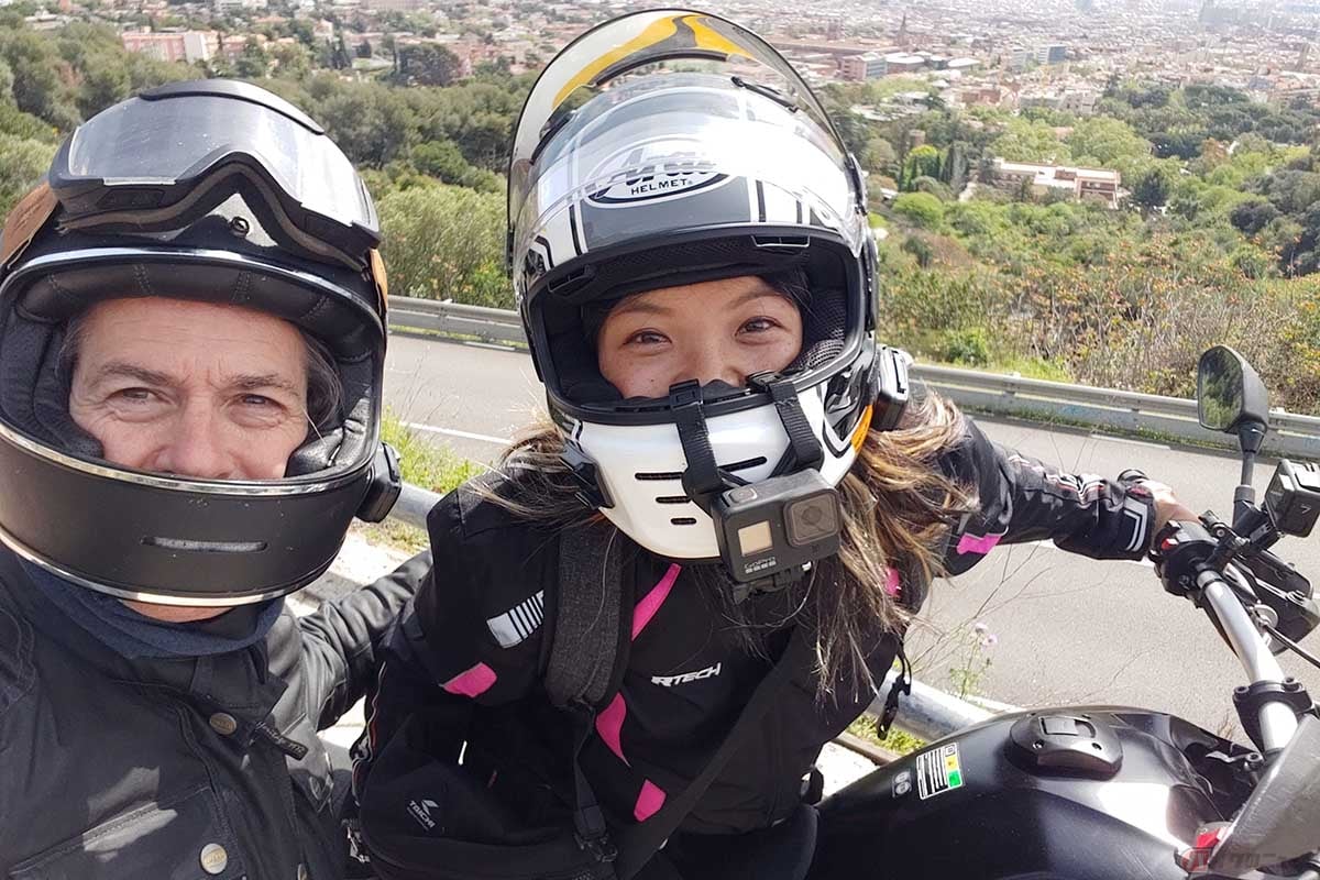 プロライダーのALBERT ESCODA(アルベルト・エスコーダ)さんとツーリングに出かけた岸田彩美さん